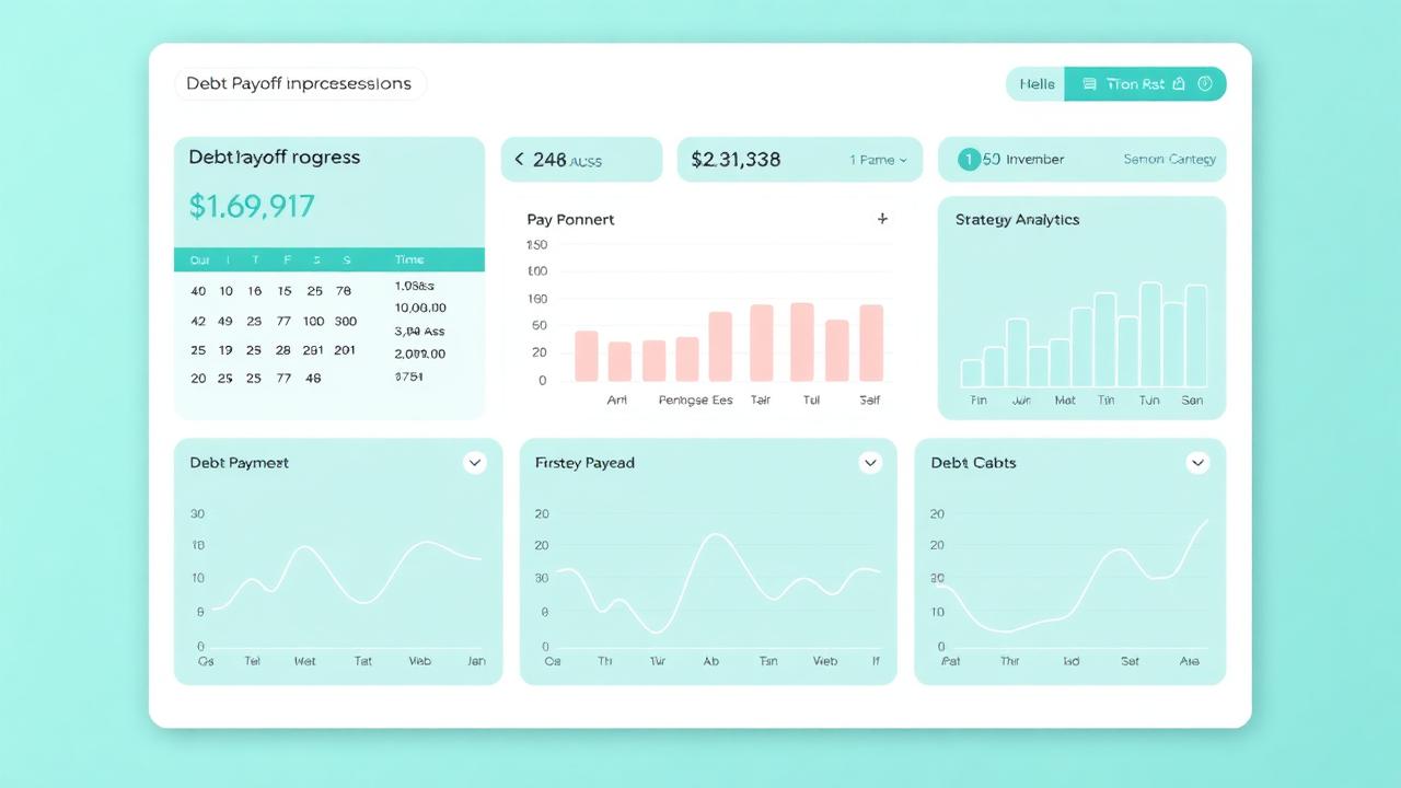 ClearDebt debt payoff dashboard showing charts, balances, and strategy analytics