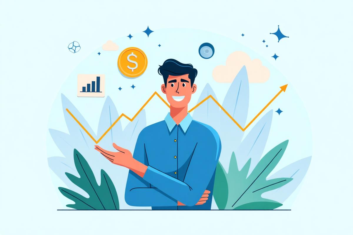 Financial growth and success illustration